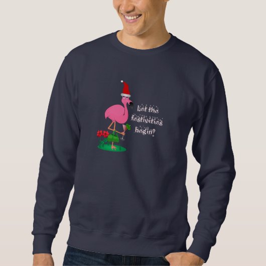 Weihnachtsflamingo Sweashirt Sweatshirt (Vorderseite)