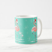 Weihnachtsflamingo-Tasse Kaffeetasse (VorderseiteRechts)