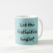 Weihnachtsflamingo-Tasse Kaffeetasse (VorderseiteRechts)