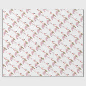 Weihnachtsflamingos Geschenkpapier (Flach)