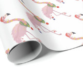Weihnachtsflamingos Geschenkpapier (Rolleneckpunkt)