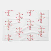 Weihnachtsflamingücher Geschirrtuch (Horizontal)