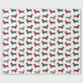 Weihnachtsflanell-rote und grüne Dackeln Geschenkpapier (Flach)