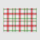 Weihnachtsflannel Kariert Tartan Design - Weiß Seidenpapier (Vorderseite)