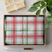 Weihnachtsflannel Kariert Tartan Design - Weiß Seidenpapier (Geschenk)
