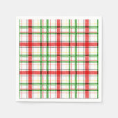 Weihnachtsflannel Kariert Tartan Design - Weiß Serviette (Vorderseite)