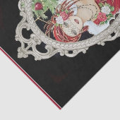 Weihnachtsflapper Girl Dazzling Red & Gold Dress Seidenpapier (Ausschnitt)