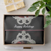 Weihnachtsflapper Girl Dazzling Red & Gold Dress Seidenpapier (Geschenk)