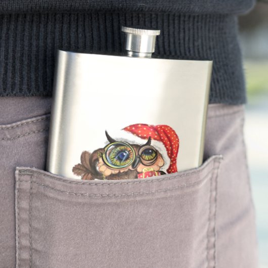 Weihnachtsflasche Geschenk Babyschale mit Geschenk Flachmann (Beispiel)