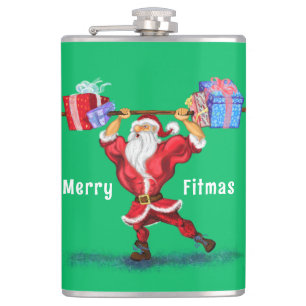 Weihnachtsflasche Weihnachten mit Geschenk Flachmann