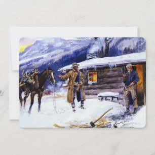 „Weihnachtsfleisch“ von Charles M. Russell Einladung