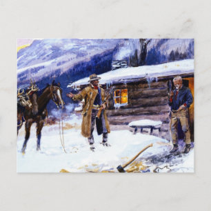 „Weihnachtsfleisch“ von Charles M. Russell Postkarte