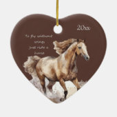 Weihnachtsfliege ohne Flügel Liebe Keramik Ornament (Hinten)