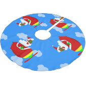 Weihnachtsflieger-Pilot Schwarzer Seatronenwolke Polyester Weihnachtsbaumdecke (Schrägansicht)