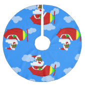 Weihnachtsflieger-Pilot Schwarzer Seatronenwolke Polyester Weihnachtsbaumdecke (Vorderseite)