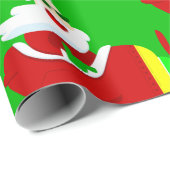 Weihnachtsflieger Santa-Claus lustig Geschenkpapier (Rolleneckpunkt)