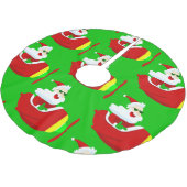 Weihnachtsflieger Santa-Claus lustig Polyester Weihnachtsbaumdecke (Schrägansicht)