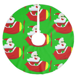 Weihnachtsflieger Santa-Claus lustig Polyester Weihnachtsbaumdecke