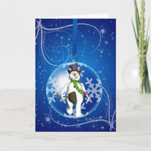 Weihnachtsflitter mit Sternen und Schnee Feiertagskarte