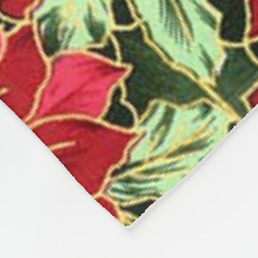 Weihnachtsflockendecke Fleecedecke (Ecke)