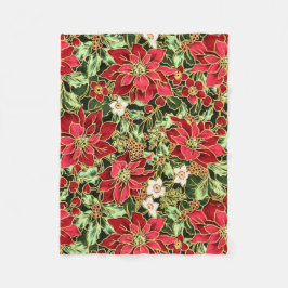 Weihnachtsflockendecke Fleecedecke