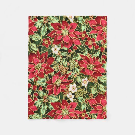 Weihnachtsflockendecke Fleecedecke (Vorderseite)