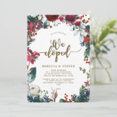 Weihnachtsflora und Moderne laden wir ein Einladung (Stehend Vorderseite)