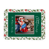 Weihnachtsflora und -ornamente Benutzerfoto Magnet (Horizontal)
