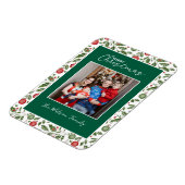Weihnachtsflora und -ornamente Benutzerfoto Magnet (Linke Seite)