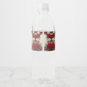 Weihnachtsflora Wasserflasche Wasserflaschenetikett (Rückseite)
