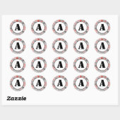 Weihnachtsfloral - Circle Sticker (Blatt)