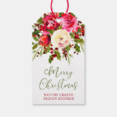 Weihnachtsfloral Geschenkanhänger (Rückseite)