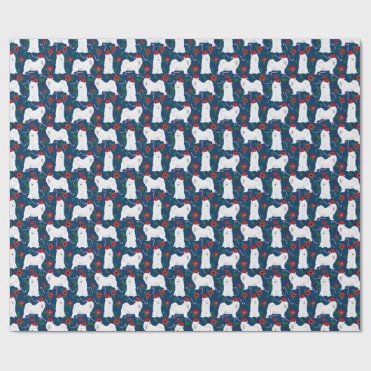 Weihnachtsfloral Geschenkpapier (Flach)