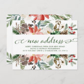 Weihnachtsfloral | Hübscher Urlaubsaufenthalt Ankündigungspostkarte (Vorne/Hinten)