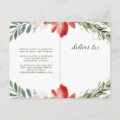 Weihnachtsfloral | Hübscher Urlaubsaufenthalt Ankündigungspostkarte (Rückseite)