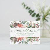 Weihnachtsfloral | Hübscher Urlaubsaufenthalt Ankündigungspostkarte (Stehend Vorderseite)