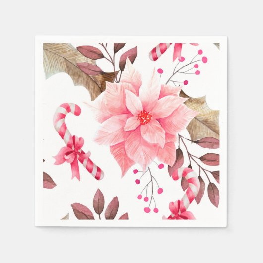 Weihnachtsfloral Serviette (Vorderseite)