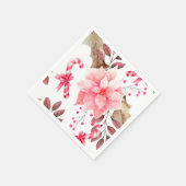 Weihnachtsfloral Serviette (Ecke)