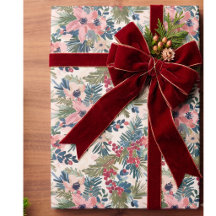 Weihnachtsflorales Botanisches Design für die Feie