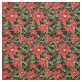 Weihnachtsflorales Schwarz Stoff (Muster)