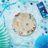 Weihnachtsfloralfarben-Brautparty Pappteller (Party)