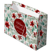Weihnachtsfloristik für Firmenweihnachtsfeiern Poi Große Geschenktüte (Vorderseite Schrägansicht)