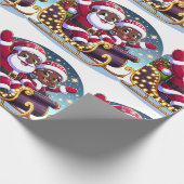 Weihnachtsflug - Weihnachts-Wrapping Paper Geschenkpapier (Ecke)