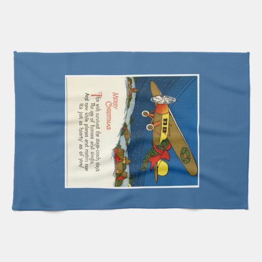 Weihnachtsflugzeug Küchentuch (Horizontal)