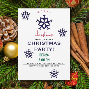 Weihnachtsflugzeug Schneeflocke Minimalistisch Luf Einladung