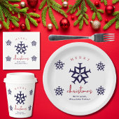 Weihnachtsflugzeug Snowflage Minimalistische Luftf Pappteller