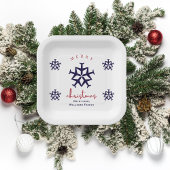 Weihnachtsflugzeug Snowflage Minimalistische Luftf Pappteller