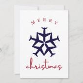 Weihnachtsflugzeug Snowflake Foto Funny Aviation Feiertagskarte (Vorderseite)