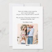 Weihnachtsflugzeug Snowflake Foto Funny Aviation Feiertagskarte (Rückseite)