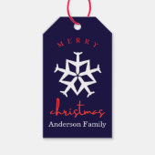 Weihnachtsflugzeug Snowflake Foto Funny Aviation Geschenkanhänger (Vorderseite)